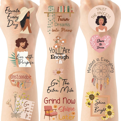 Gymnastic Temporary Tattoos Stickers - 200+ Sport Tattoo for Birthday Party Decorations, Dance Favors Supplies for Girls Boys, School Class Prize(8 Sheets)