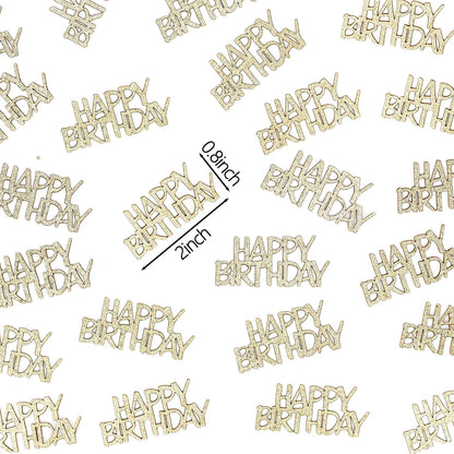 Pink Happy Birthday Confetti - Girl Birthday Party Decorations - Light Pink Glitter Scatters for Baby Girl Party Table Decor Supplies - 100PC