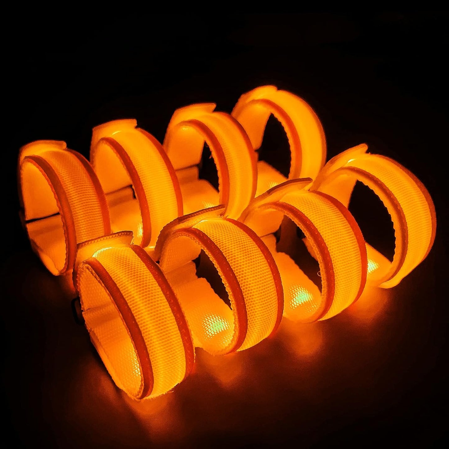 KIRALUMI 8 PCS LED Glow Bracelets, Light Up Bracelets for Kids Adults - Christmas Glow in The Dark Party Bracelets Favors Supplies for Concerts, Festivals, Game Prizes, Sports, Rave Accessories.