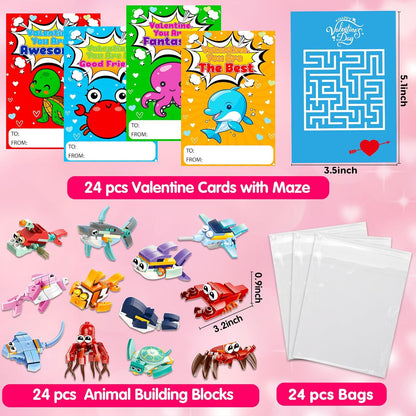 30PCS Mini Animal Building Blocks Summer Party Favors for Kids 4-8 8-12 Birthday Goodie Bags Stuffers Classroom Treasure Box Carnival Prizes Small Toys Bulk Pinata Fillers Return Gifts for Girl Boy