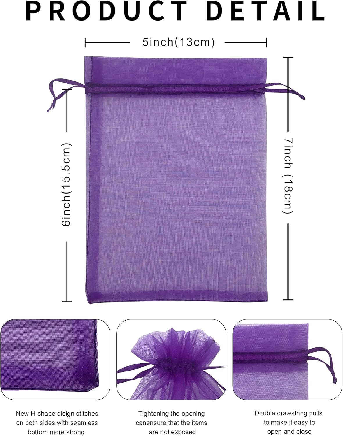 Jexila 120PCS Sheer Organza Bags 5X7 inches Mesh Drawstring Gift Bags Small for Jewelry Wedding Party Baby Shower Favor Bags (Rainbow )