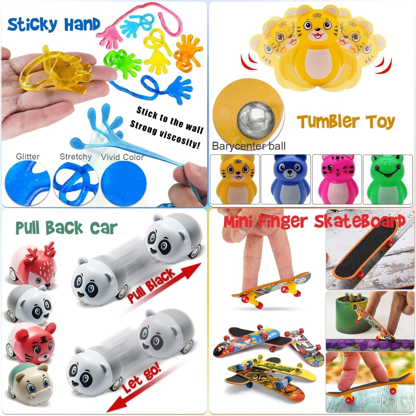 Totbit 56 Pcs Party Favors Toys for Kids 4-8 8-12 3-5, Treasure Chest Box Toys Classroom Carnival Prizes Small Bulk Pop Fidget Toys Pack Pinata Stuffers Birthday Gifts Goodie Goody Candy Bags Fillers