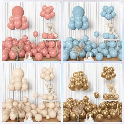 Amandir 153pcs Pink Purple Balloon Garland Arch Kit, Different Sizes 18 12 10 5 inch Pink Purple Red Latex Metallic Confetti Purple Balloons for Girl Women Birthday Bridal Baby Shower Party Decoration