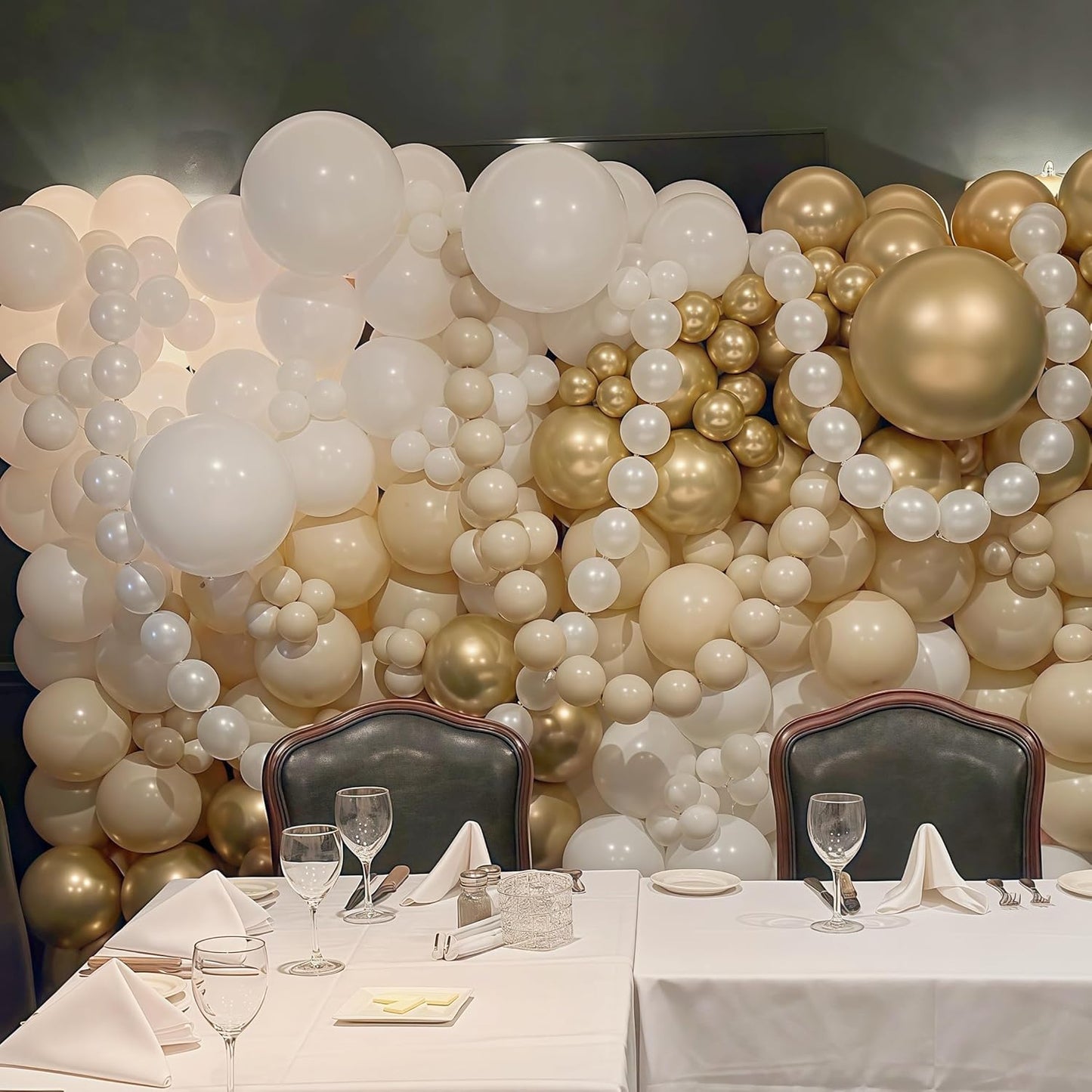 Gold Quick Link Balloons, 60PCS Linking for Balloon Wall Arch Chains, 6inch Linkable for Wedding Birthday Baby Shower Engagement Graduation Party Decorations