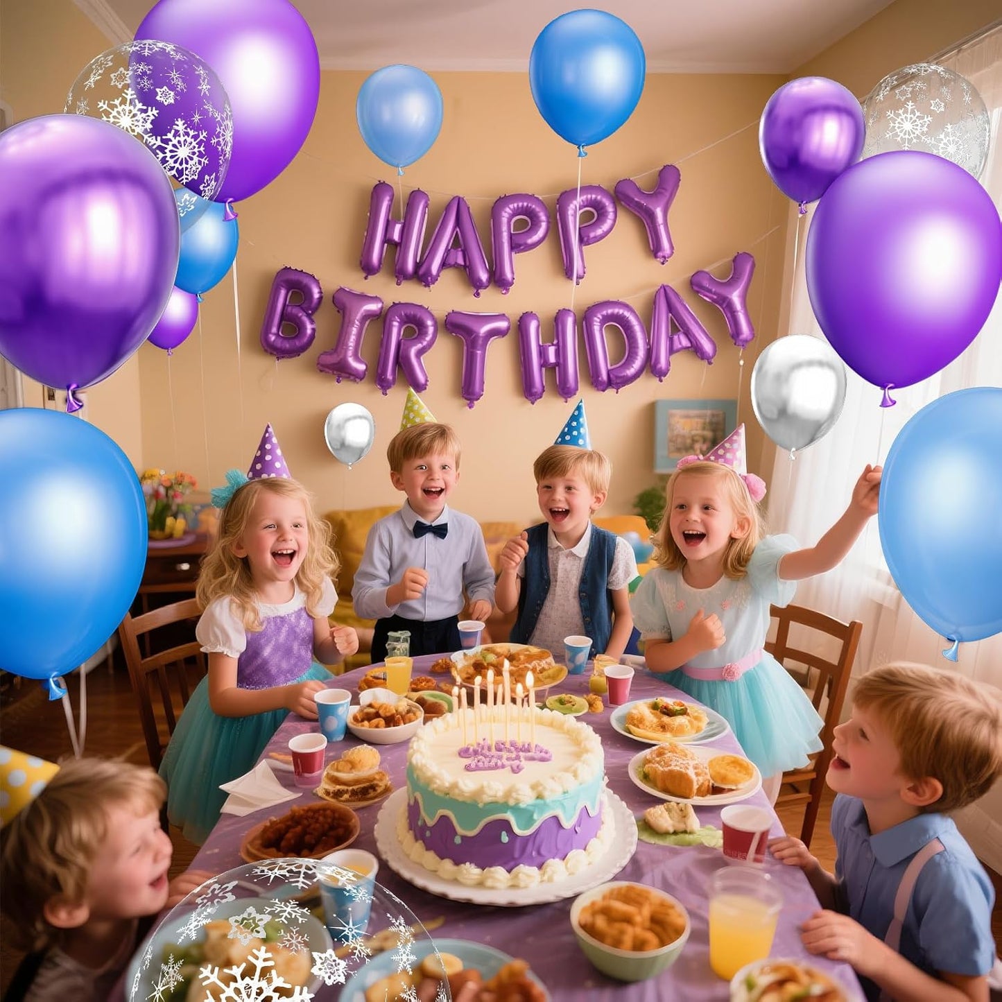 68Pcs Pink and Purple Balloons 12 Inch Metallic Purple Pink Latex Balloon Confetti ballons with Ribbons Party Balloons for Wedding Girls Birthday Baby Shower Decorations.