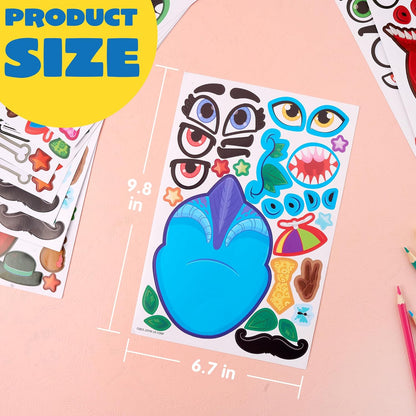 JOYIN 36 Sheets 9"x6" Make a face Stickers for Kids, Make Your Own Animal Stickers with Unicorn, Dinosaur, Sea and Safari Animals, Crafts Birthday Party Favors, Goodie Bags Classroom Activities