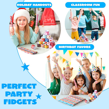 JOYIN 144 Pcs Slap Bracelets for Kids, Bulk Wristbands with Animals, Friendship, Heart, Party Favors, Classroom Prizes Birthday Exchanging Gifts,Goodies Bag Stuffers Fillers