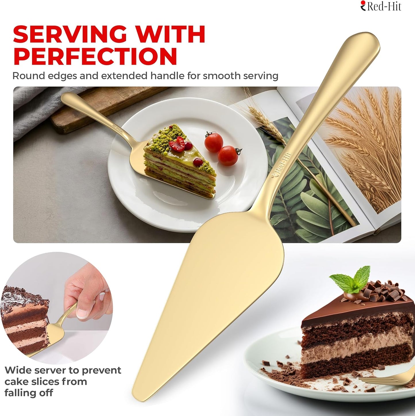 Cake Cutting Set for Wedding Cake Knife and Server Set, Cake Cutter and Pie Spatula, Cake Server and Knife Set of 2