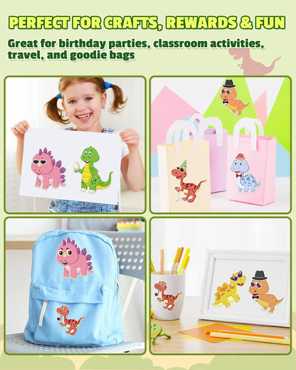 Aowplc 36 Pcs Make-A-Face Sticker Sheets Kids Party Favors Mix and Match Stickers with Dinosaurs, Mermaids, Unicorns, Horses, Farm & Sea Animals for Parties, Birthdays, Classroom Activities & Crafts