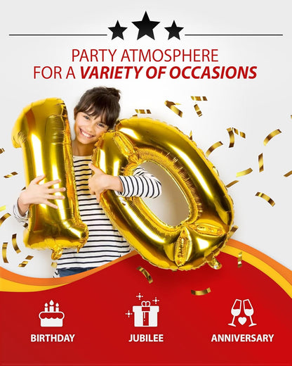 Party Factory Helium bottle for up to 50 Balloons incl. Latexballoons, Helium Cylinder 14 cu. ft. Gas with filling quantity for Balloons, Ideal for Party, Events