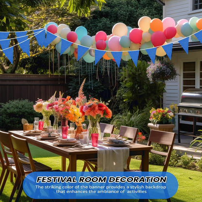 Hahafelt 100 Feet Pennant Banners Flags 75 Solid String Triangle Flags for Grand Opening, Carnival Theme Birthday Party Decoration Outdoor Events Classroom Decoration(Pink)