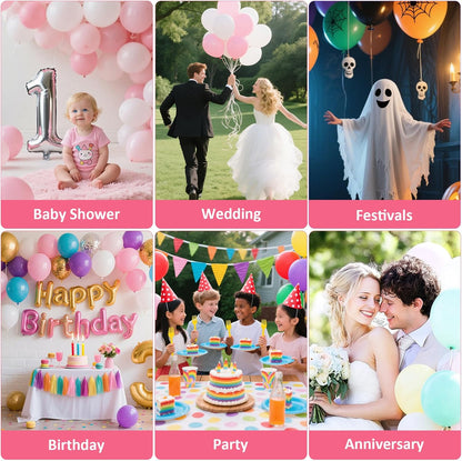 Balloon Pump Electric Balloon Pump Air Balloon Pump Balloon Blower Machine Portable Long Animal Blower Machine Blue/Orange/Pink/Purple Electric Balloon Pump Inflator for Party/Wedding/Birthday Decor