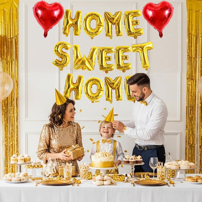 TONIFUL 16 Inch Cream White HOME SWEET HOME Letter Balloon,Decoraction for Housewarming, New Home Parties and Homecoming Celebrations,Ivory White Balloon Banner for Welcome Sign and Party Supplies