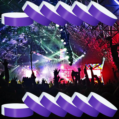 1200 Pcs Plastic Paper Wristbands for Events Neon Color Wrist Bands Concert Identification Wristbands Paper Bracelets Wristbands Party Hand Bands (Multicolor)