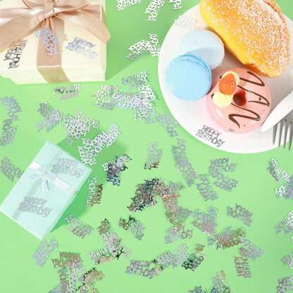 Gold Happy Birthday Confetti, Table Paper Scatter Golden Birthday Decorations for Party (0.03 lbs)