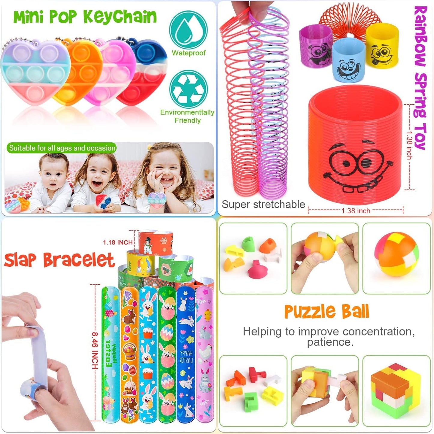 Totbit 56 Pcs Party Favors Toys for Kids 4-8 8-12 3-5, Treasure Chest Box Toys Classroom Carnival Prizes Small Bulk Pop Fidget Toys Pack Pinata Stuffers Birthday Gifts Goodie Goody Candy Bags Fillers