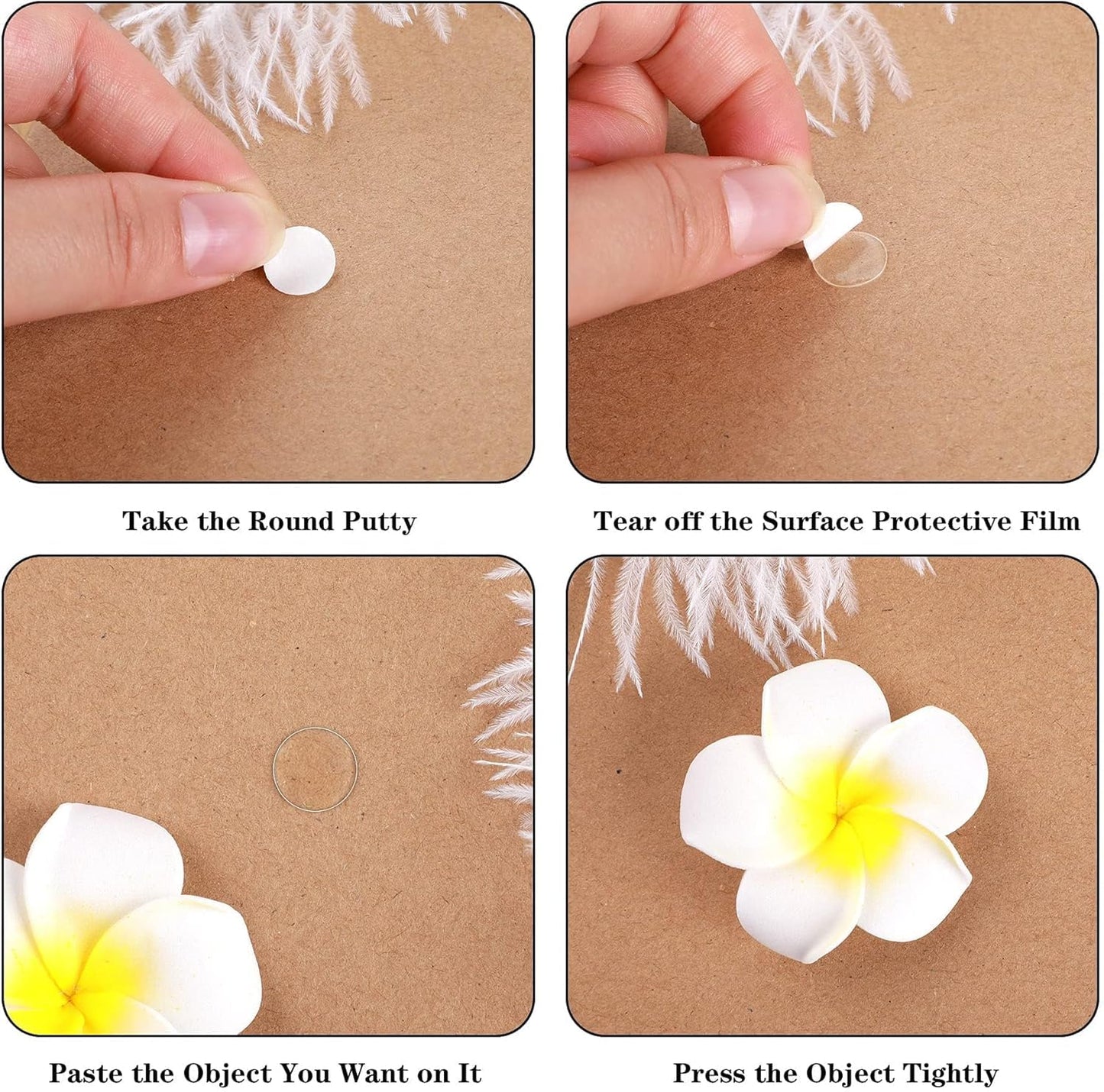 JANYUN 140 Pieces Adhesive Dots,Removable Round Putty Clear Tack No Trace Small Tape Stickers for Wall Hanging Festival Poster Office Party Decoration Picture Crafts