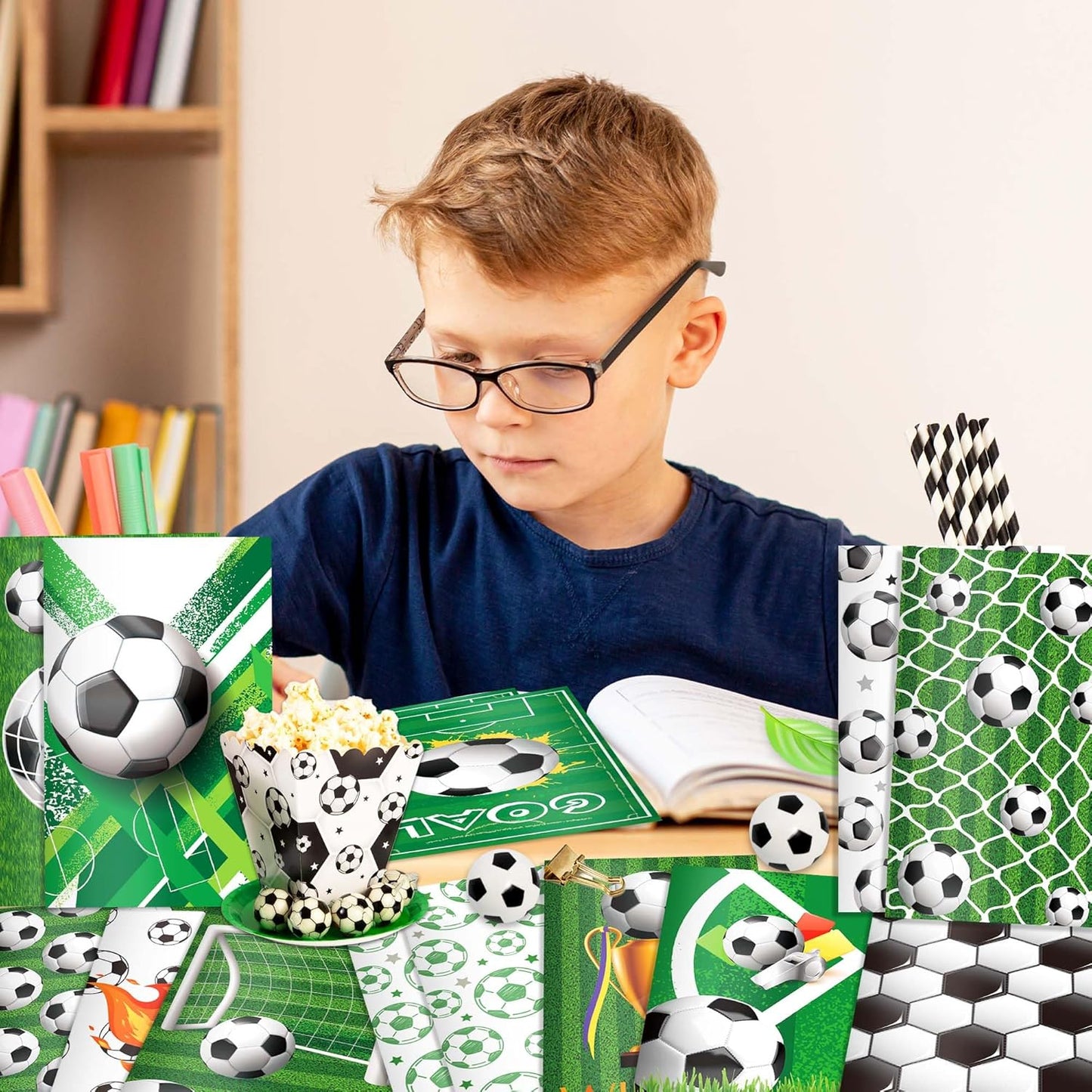 OXYLIPO 24 Pcs Sports Party Favors Soccer Mini Notepads Soccer Notebooks- Spiral Journal Notebooks with Soccer Theme Designs, Teacher School Classroom Reward Supplies for Teens Boys Girls