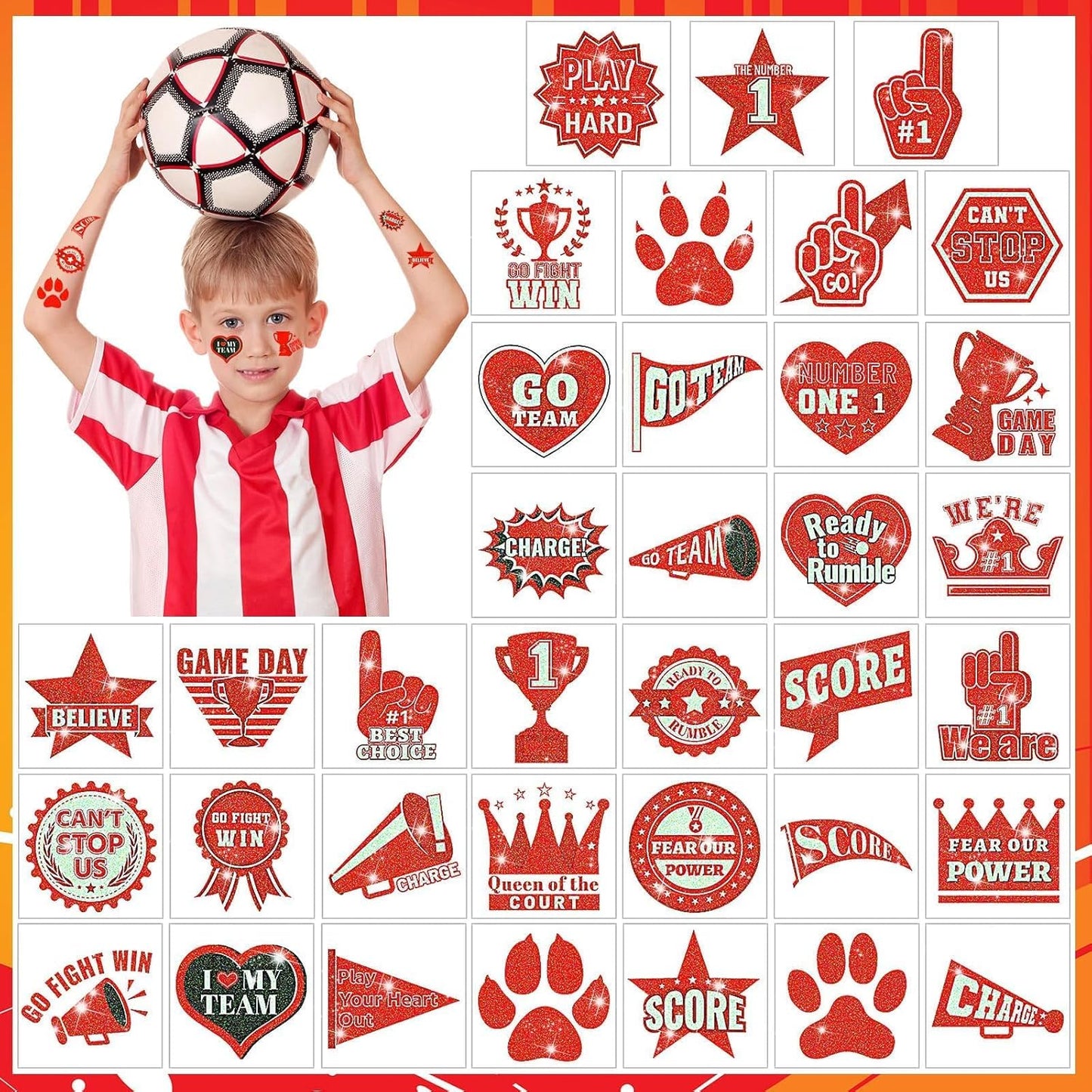 JUNEBRUSHS 4th of July Temporary Tattoos, 180 Pcs Patriotic Stars Tattoos Red White and Blue Party Decorations USA Independence Day Supply 12 Styles Safety Face Make up for Fourth of July Memorial Day