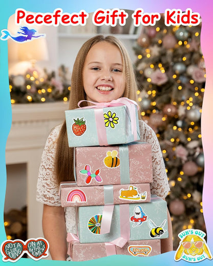 200Pcs Water Bottle Stickers for Kids, Cute Stickers for Water Bottles, Vinyl Waterproof Aesthetic Laptop Sticker Pack Classroom Prizes Skateboard for Kids Teens Girls Students (Cute-200pcs)