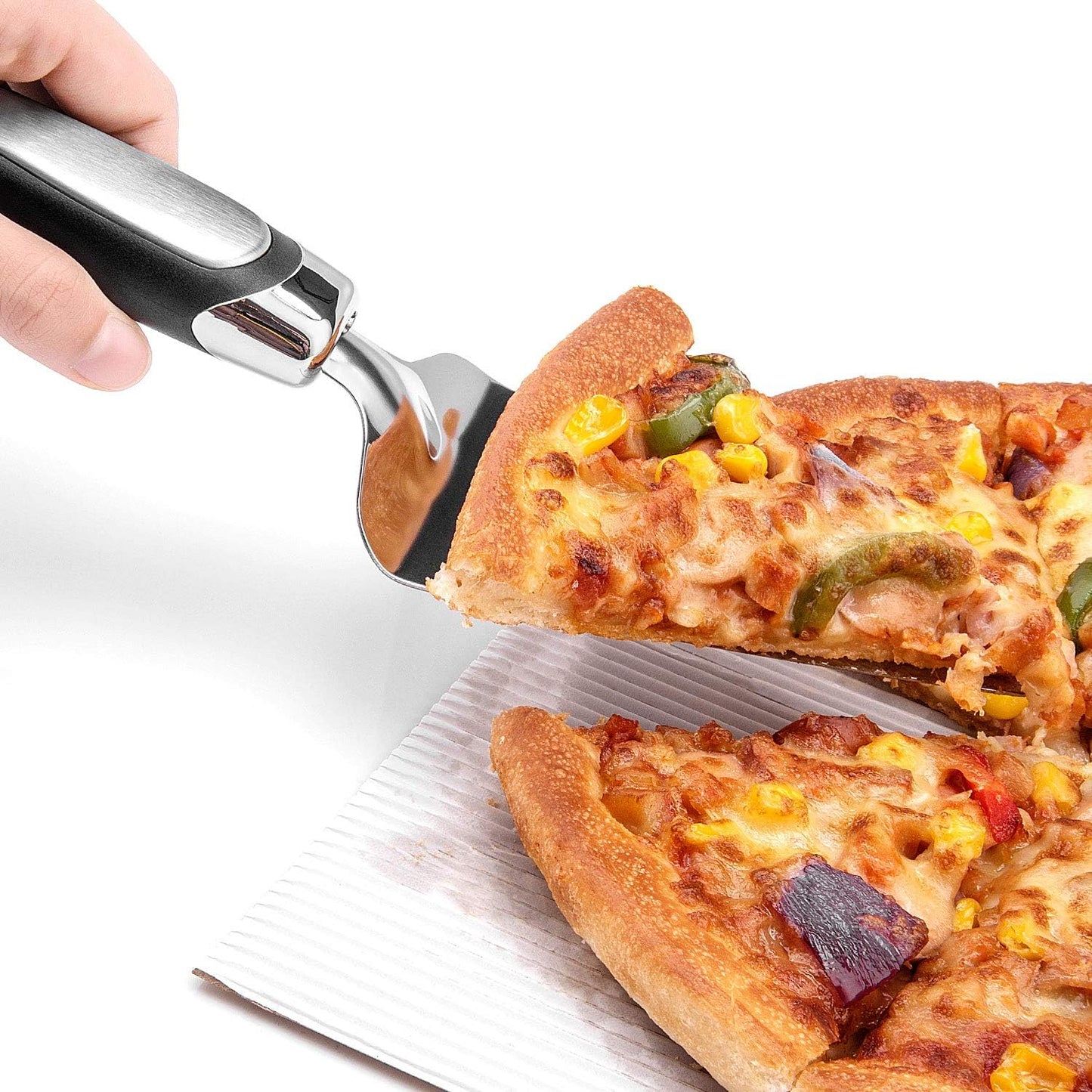 2PCS Flatware Pie Server Stainless Steel Cake Cutter, Pizza/Tart/Dessert Slicer.