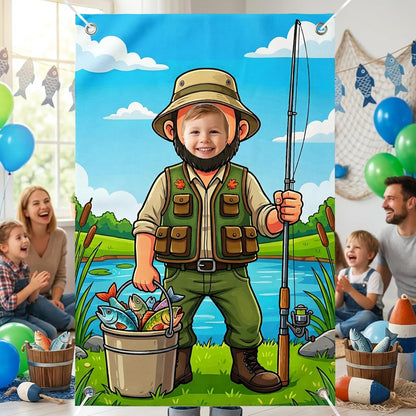 Serencatcher Engineer Party Decorations Photo Prop Backdrop 5x3.3ft Engineer Theme Cutout Backdrop Photo Booth Props Face in Hole Background Banner for Birthday Baby Shower Party Supplies Selfie Frame