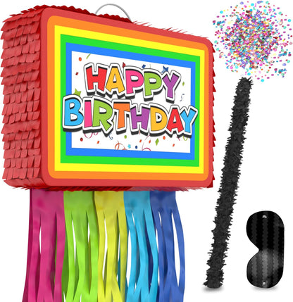 Jergrim Blue Monster Truck Piñata, Small 4 Piece Set, perfect for Kids Birthday Parties, Race Car Party Supplies fits piñata candy and party favors (17”X11”) Durable!