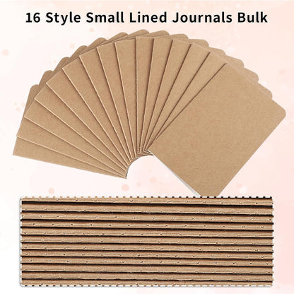 BESARME 16 Pack Mini Notebooks Bulk, A6 Small Lined Pocket Notebook End of Year Gifts for Students Elementary School Graduation Gifts for Kids Students School Supplies