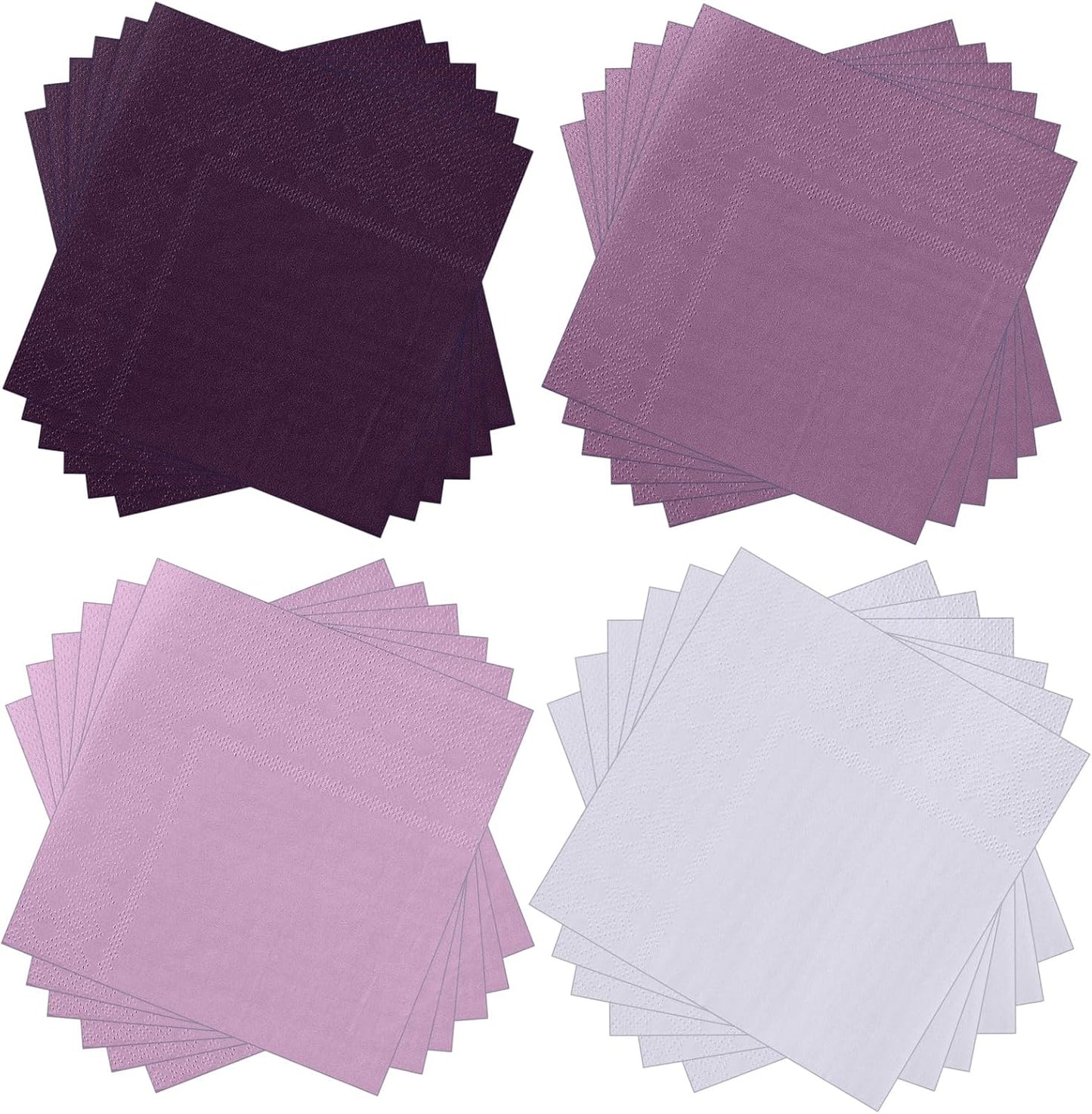 Layhit 100 Pcs Cocktail Napkins Disposable Beverage Napkins Square Paper Dessert Tissue for Wedding Birthday Celebration Party Supplies(Brown Series,5 x 5 Inch)