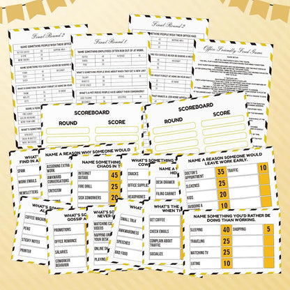 20 Pcs Retirement Friendly Feud Game Set Retirement Party Game Trivia Quiz with 18 Card 2 Buzzer for Adults Family Games Activities Party Supplies, Battery Not Included