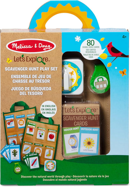 Melissa & Doug Let’s Explore Indoor/Outdoor Scavenger Hunt Play Set – 80 Double-Sided Cards