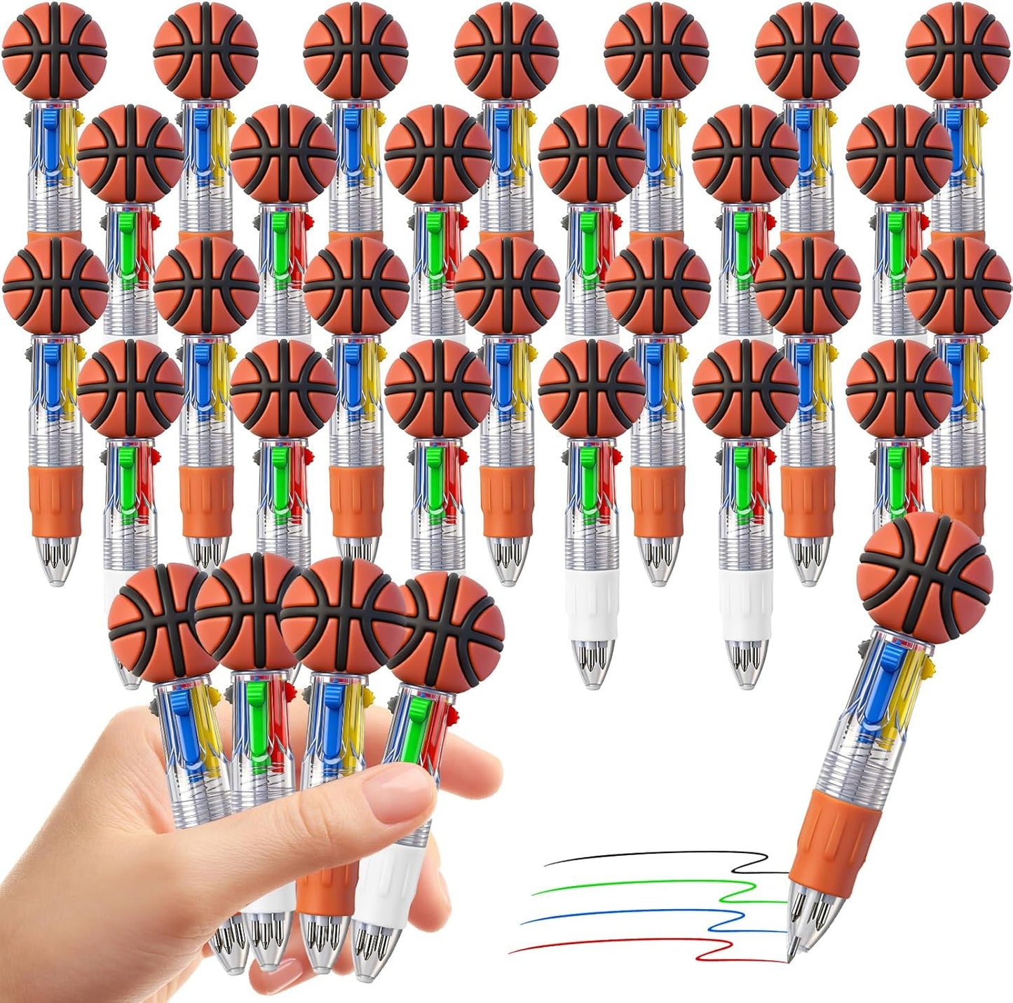 CZWZ 20Pcs Mini Multicolor Pens in One 4-in-1 Cute Pens Bulk for Kids, Fun Kawaii Ballpoint Pens for Birthdays and Children's Party Favors Gifts Teacher School Supplies