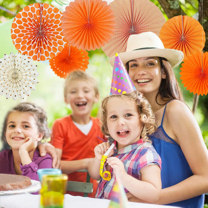 Easy Joy Paper Leaves Decorations for Wall Paper Fans Classroom Decoration Leaves Backdrop Decor Wall Decor,Set of 9