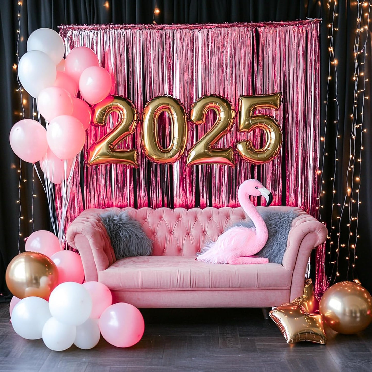 PartyWoo Silver Streamers 3pcs Tinsel Backdrop 8.2FT Metallic Tinsel Foil Fringe Streamer Curtains Party Photo Booth Backdrop for Graduation Baby Shower Bachelorette Wedding Disco Party Decorations