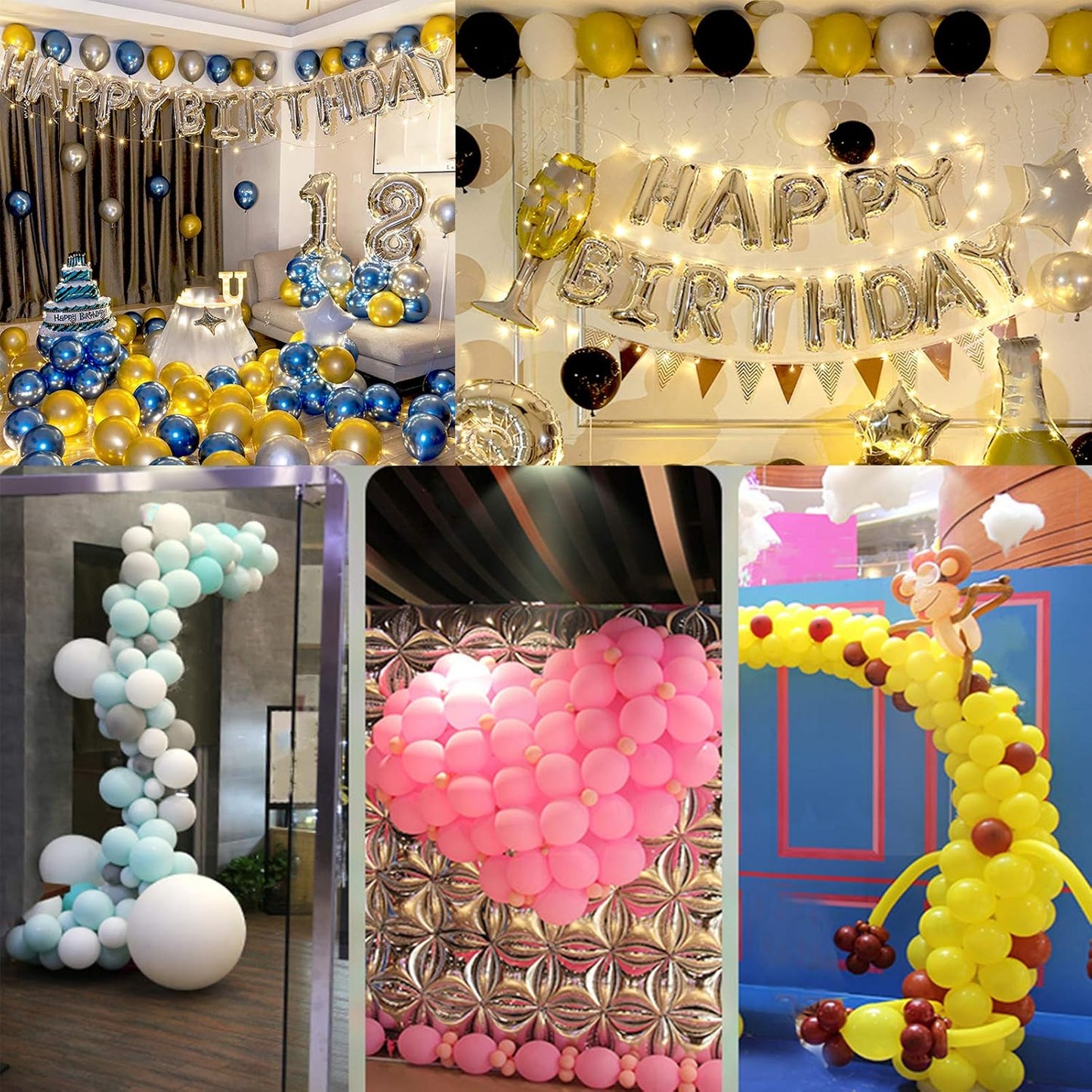 COLOGO 5000 PCS Glue Point Clear Balloon Glue Removable Adhesive Dots, 50 Rolls Double Sided Dots of Glue Tape for Scrapbook, Party, Wedding, Balloons Decoration