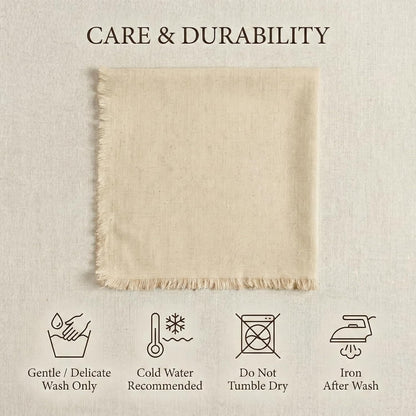 ACCENTHOME Natural Cotton Linen Napkin Set of 12 18x18 inch Dinner Napkins - Washable Soft Premium Hotel Quality Reusable Hemmed Edges Napkins Perfect Table Linens for Family Dinners, Weddings