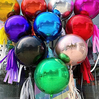 PartyWoo Metallic Gold Foil Balloons 20pcs Different Sizes Pack of 22 15 10 Inch Large Round Foil 4D Inflatable Mirror Ball Mylar Balloons for Graduation Birthday Baby Shower Party Decorations