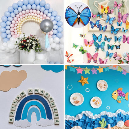 Double Sided Tape for Wall Hanging, 0.79" Sticky Tack Dots Strong Mounting Putty, Stickers Easy to Peel for Crafts, Poster, Balloons Decoration, 252 PCS Removable Tape