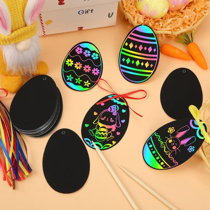 JULMELON 36 PCS Ocean Crafts, Rainbow Scratch Art Under The Sea Party Favors DIY Magic Color Summer Ocean Animals Scratch Cards for Summer Party Favors School Activities