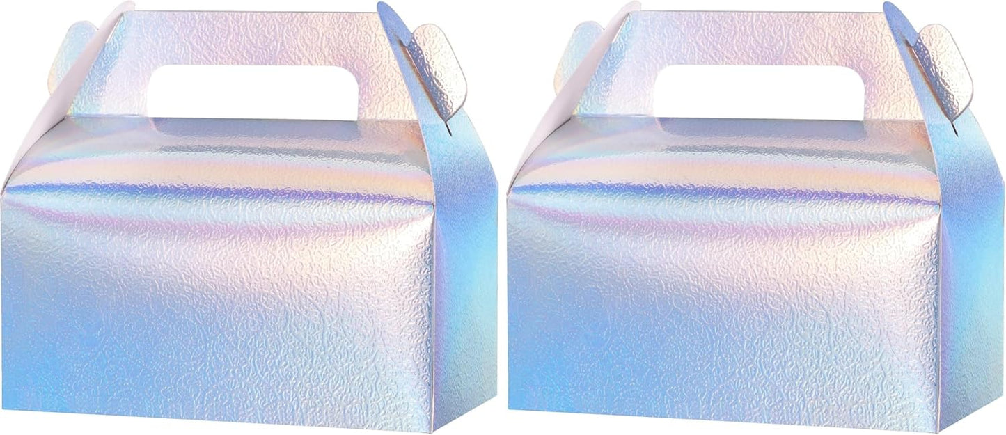 UnicoPak 30 Pack Party Favor Boxes Treat Boxes, White Gable Gift Boxes for Party Favors Goodies Cookies Treats Candies Meals Lunch, 6.5x3.5x3.5 Inches