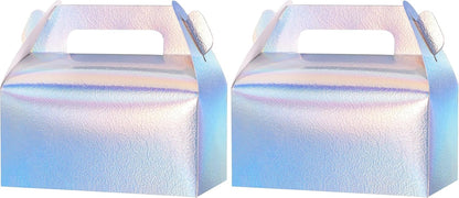UnicoPak 30 Pack Party Favor Boxes Treat Boxes, White Gable Gift Boxes for Party Favors Goodies Cookies Treats Candies Meals Lunch, 6.5x3.5x3.5 Inches