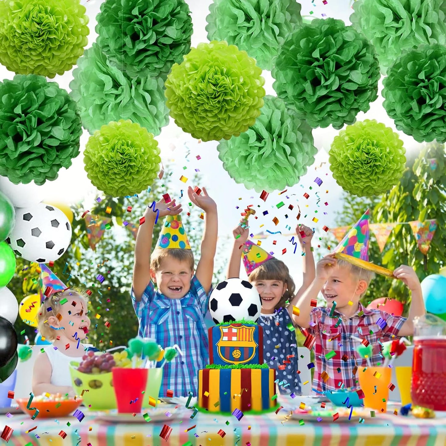 Pastel Tissue Paper Pom Poms Colorful Easter Macaron Kids Birthday Wedding Shower Tissue Flower Hanging Party Supplies(12pcs)