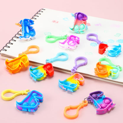JOYIN Round Pop Fidget Keychain 30 Pack Pop Fidget Toys Bulk Party Favors for Kids 4-8,8-12 Years, Birthday Goodie Bags Stuffers Back to School Gifts for Students Classroom Prizes Sensory Toys