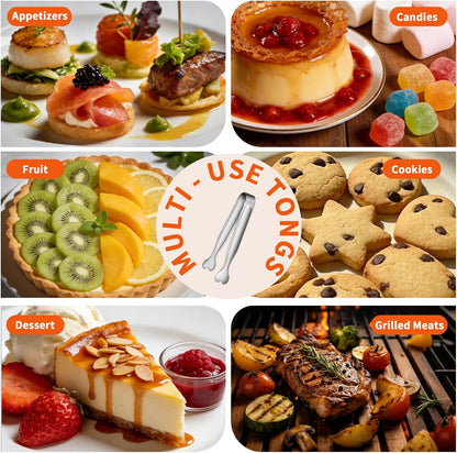 Mini Serving Tongs, Anytrp 18-Packs Stainless Steel Sugar Tongs, 4.3inch Ice Tongs Kitchen Appetizers Tongs for Coffee Bar, Tea Party, Desserts Party, Sugar and Ice Bucket
