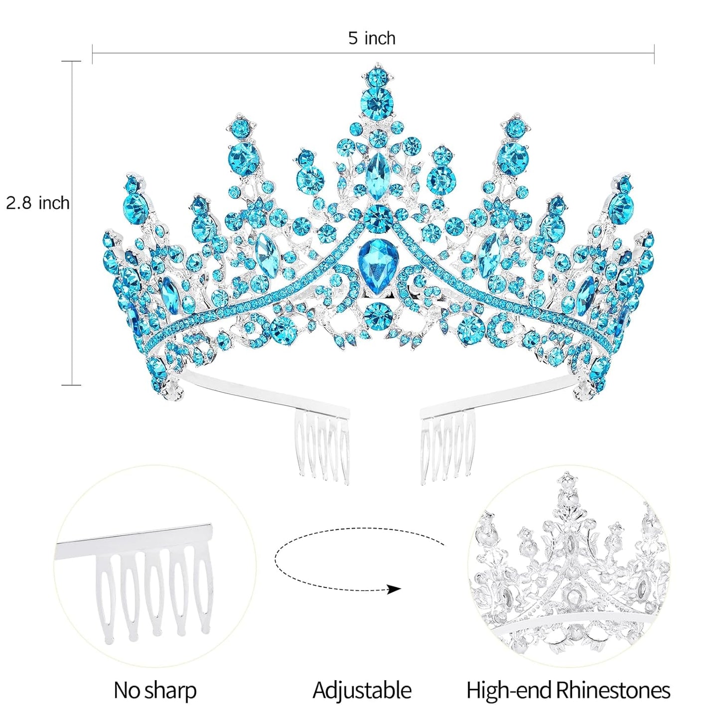 VELSCRUN Purple Crystal Birthday Tiara Crowns for Women Girls It's My Birthday Sash Queen Girls Princess Crown with Combs Happy Birth Party Decorations Mom Sisters Birth Gift Hair Accessories