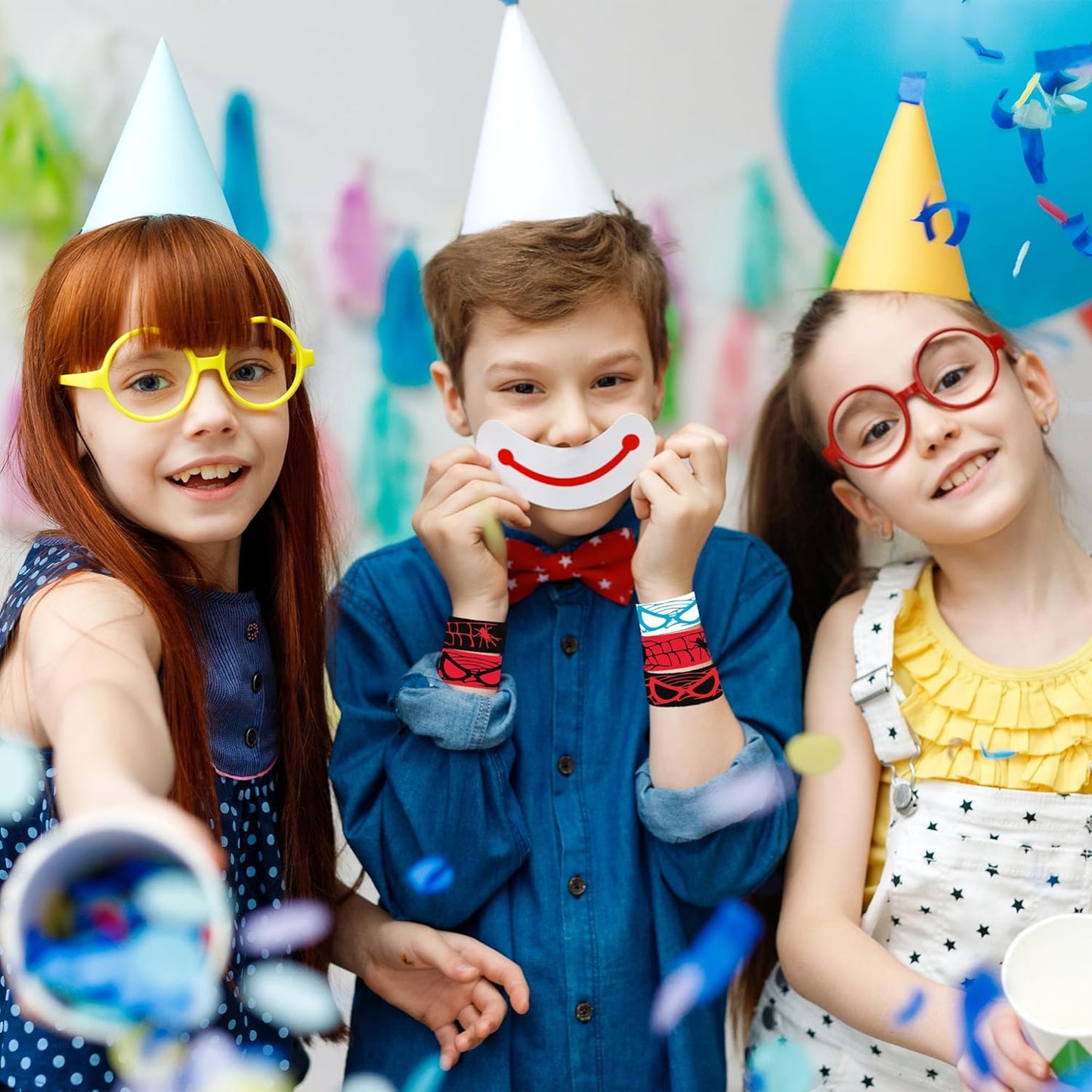 24Pcs Birthday Party Supplies Favors,Slap Wristband Set,Best for Fill Up the Goodie Bags