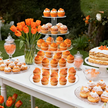 Acrylic Cupcake Tower, 7-Tier Round Cake Stand for 100 Cupcakes, Dessert Display for Parties & Weddings