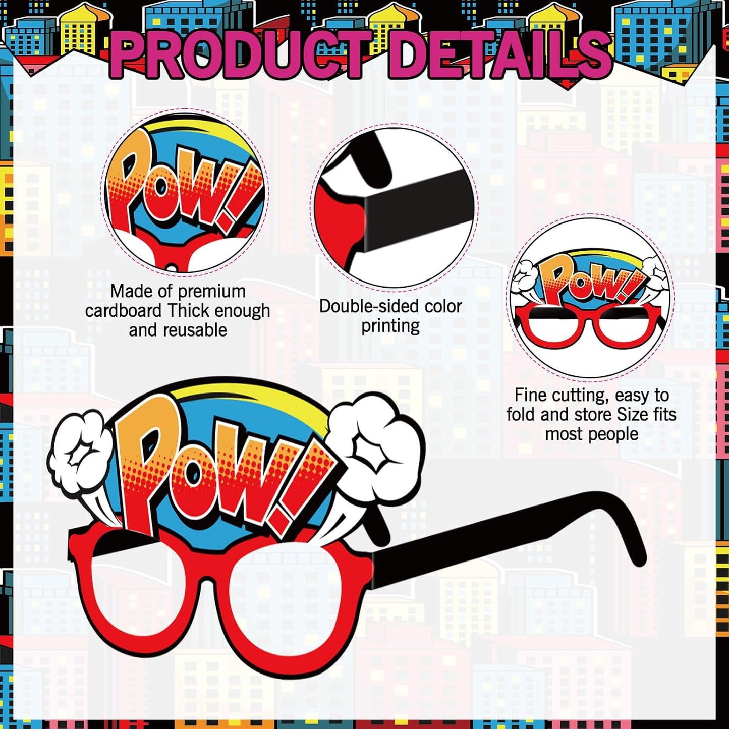32 Pcs Spa Party Favors Paper Glasses Makeup Paper Eyeglasses Frames Spa Photo Booth Props Selfie Props for Makeup Birthday Party Decorations
