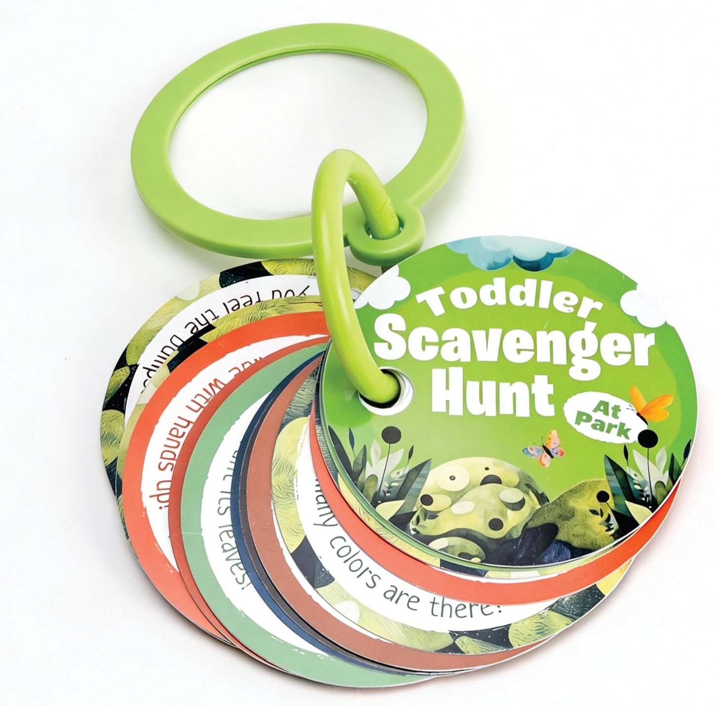 Scavenger Hunt Cards at the Park | Kids Outdoor Activity Cards Game with Magnifying Lens | Nature 2 Year Old Gifts for 2-3 Year Olds | Toddler Games for Boys & Girls