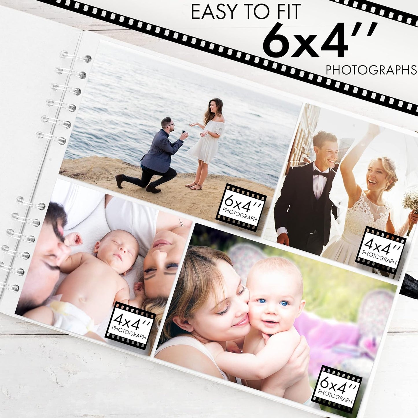 Bstorify Scrapbook Album 60 Pages (8 x 8 Inch) Brown Thick 200gsm Kraft Paper, Photo Album Scrapbook, Memory Book - Ideal for Your Scrapbooking Albums Art & Craft Projects